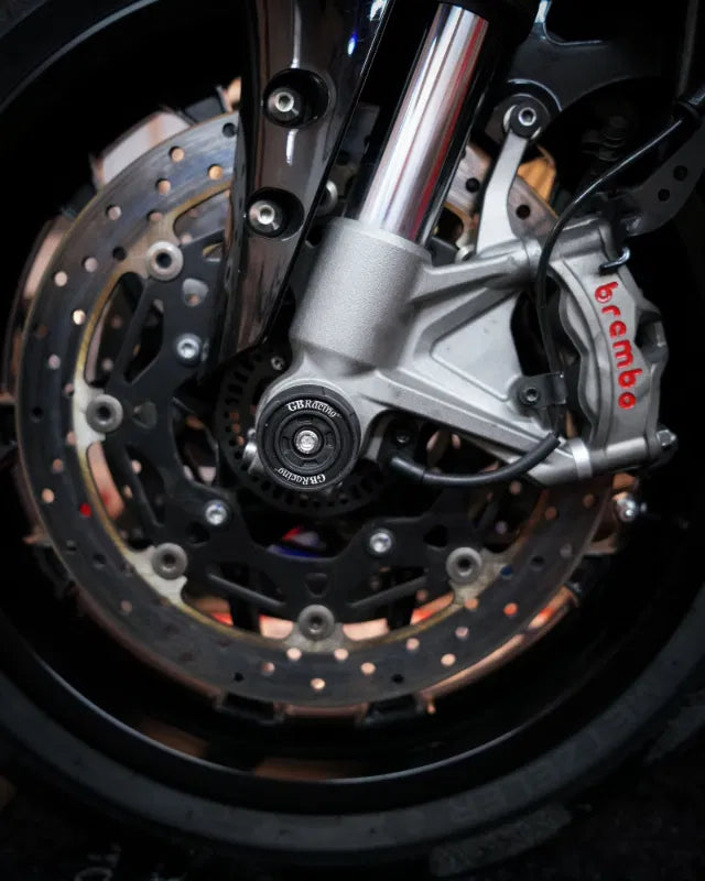 GBRacing Spindle Protector | Full Set | Yamaha R1 2015>2025 -   Pyramid Motorcycle Accessories