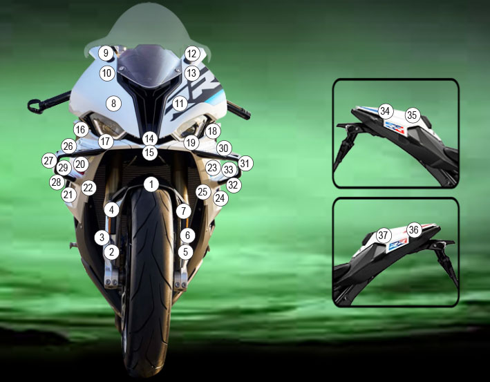 Eazi-Grip Stone Chip Protection Kit | Clear - Gloss | BMW S1000RR 2023-2024