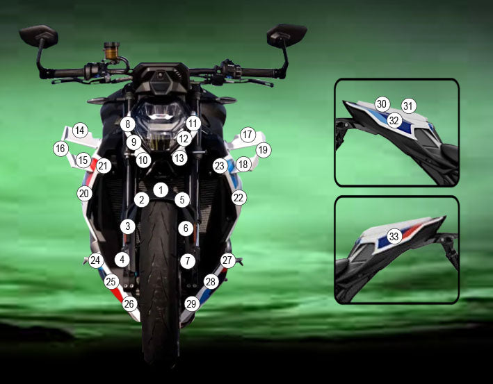 Eazi-Grip Stone Chip Protection Kit | Clear - Gloss | BMW M 1000 R 2023-2024