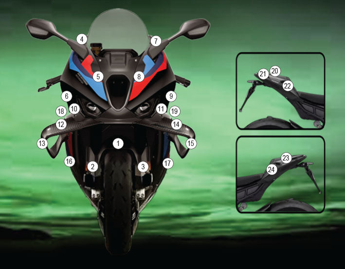 Eazi-Grip Stone Chip Protection Kit | Clear - Gloss | BMW M 1000 RR 2025>Current -   Pyramid Motorcycle Accessories