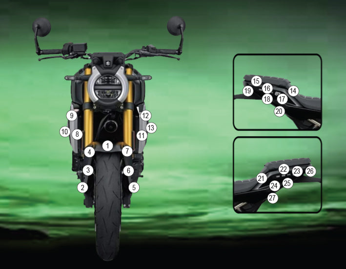 Eazi-Grip Stone Chip Protection Kit | Clear - Matte | Suzuki GSX-8T 2025>Current -   Pyramid Motorcycle Accessories