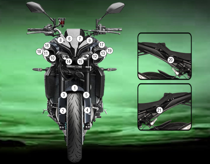 Eazi-Grip Stone Chip Protection Kit | Clear - Gloss | Yamaha MT-10/MT-10 SP 2022>Current
