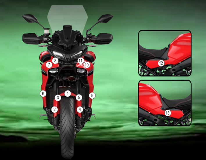 Eazi-Grip Stone Chip Protection Kit | Clear - Gloss | Yamaha Tracer 9 and Tracer 9 GT 2021-2024