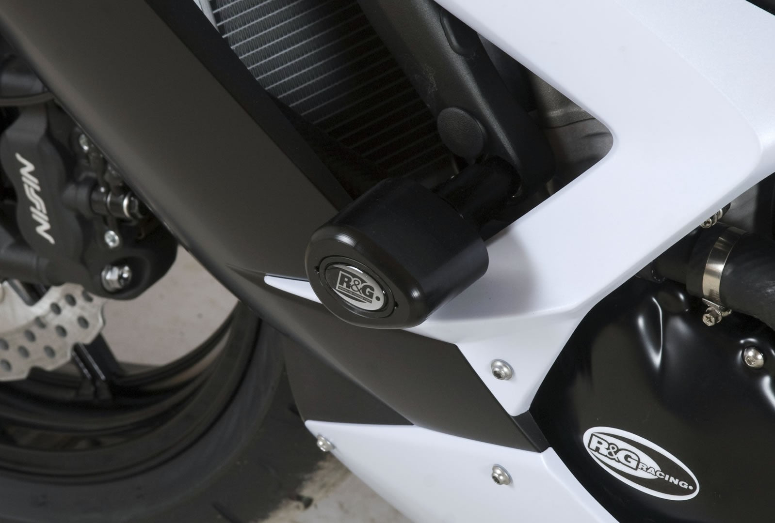 R&G Crash Protectors | White | Kawasaki Ninja ZX6-R 2013>2018