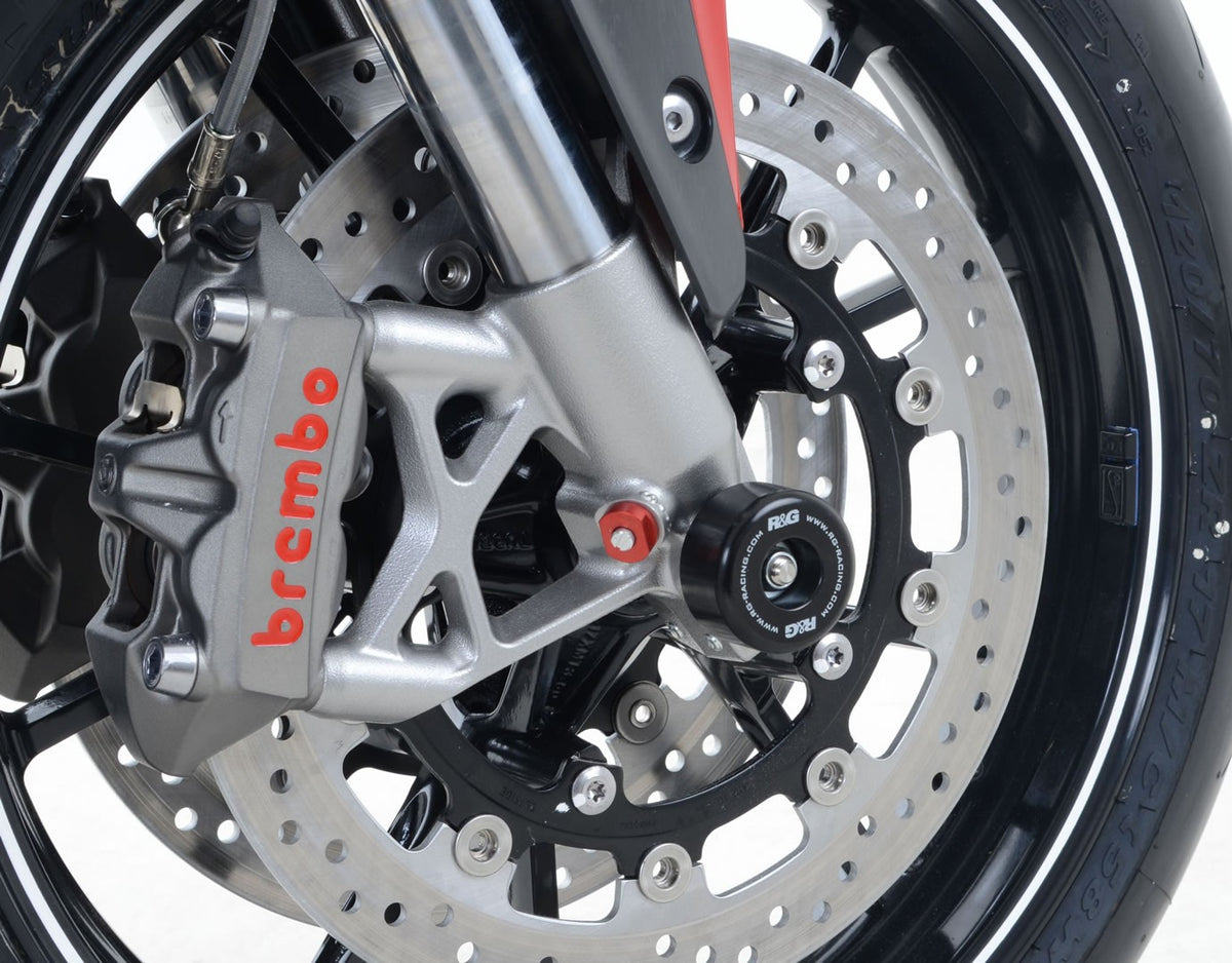 R&G Fork Protectors | Black | Triumph Speed Triple S '11-, Speed Triple RS '18-, Speed Triple 1200 RS '21-, Speed Triple 1200RR '22- & Speed Triple 1200RX '25- -   Pyramid Motorcycle Accessories