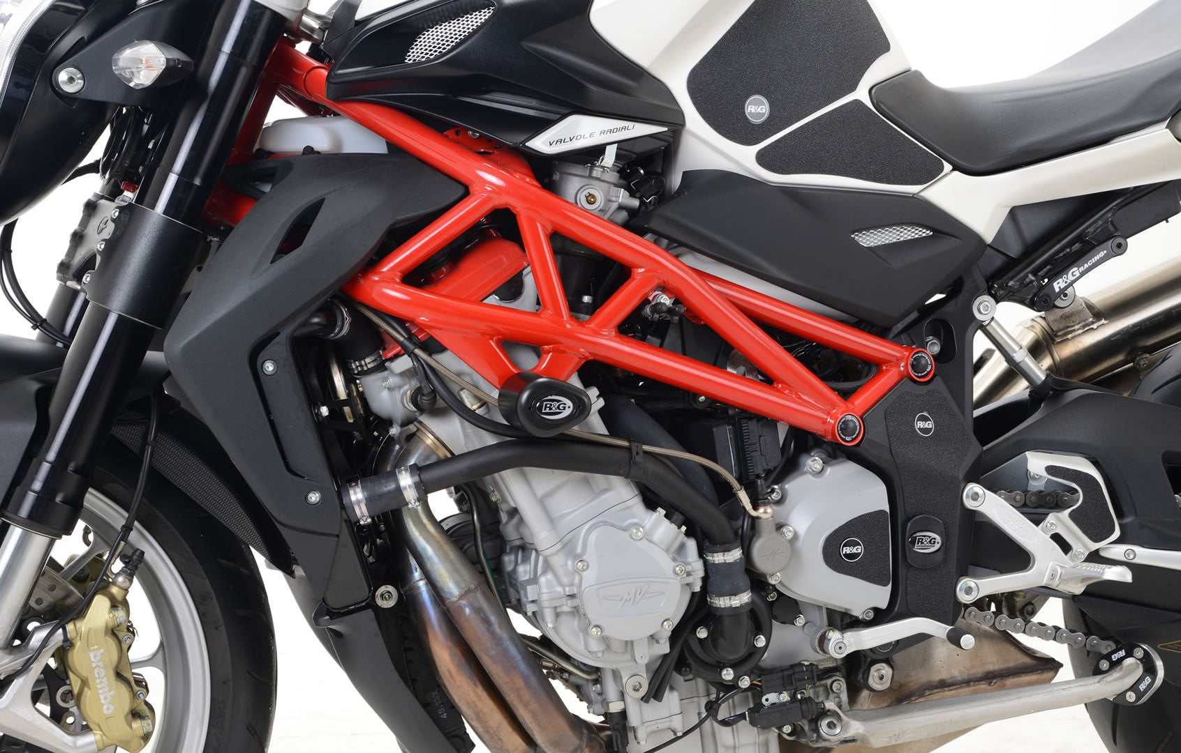 R&G Crash Protectors | White | MV Agusta Brutale 1090 RR 2013