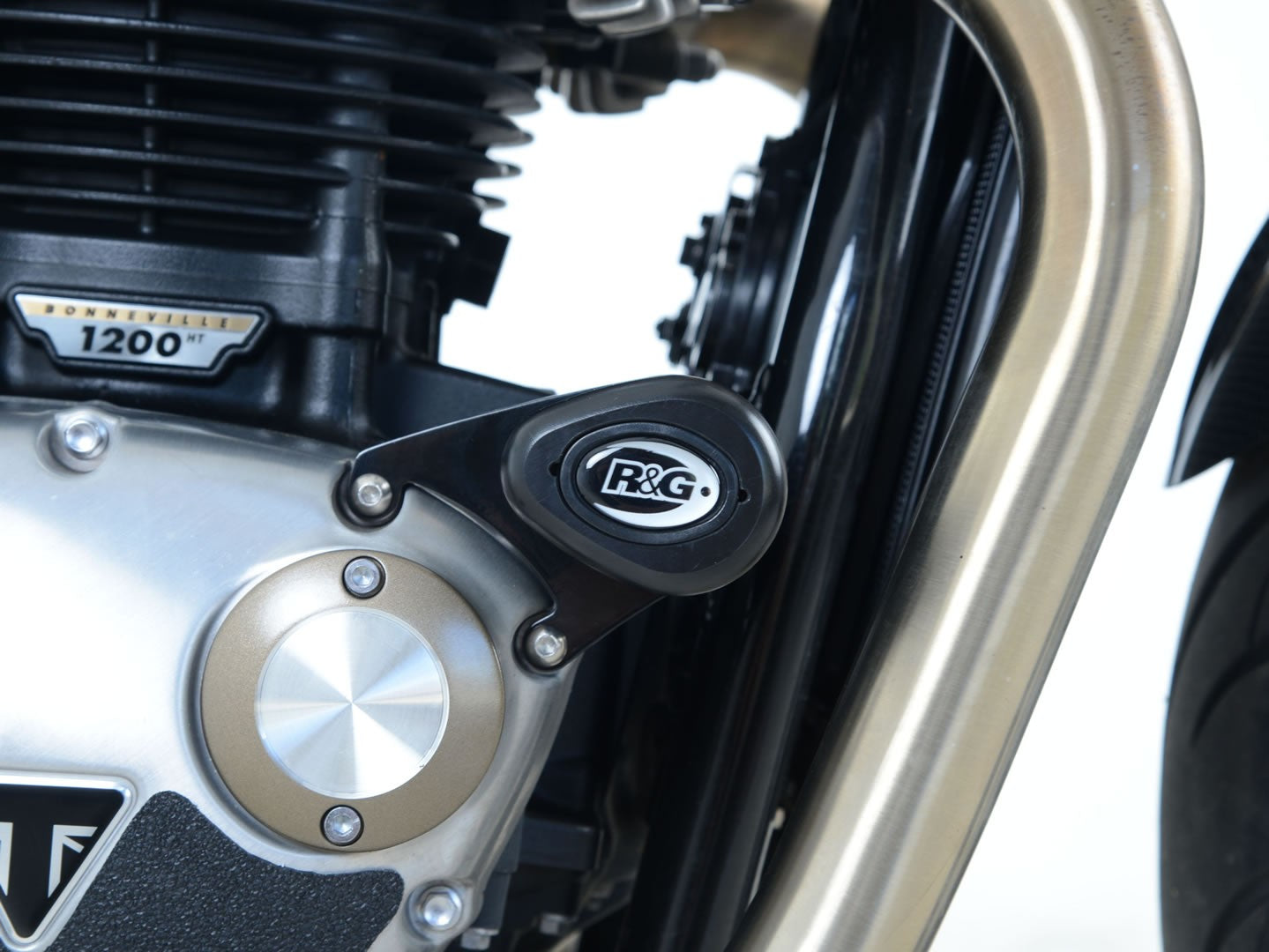 R&G Crash Protectors | Black | Triumph Bonneville Bobber 2017>2025 -   Pyramid Motorcycle Accessories