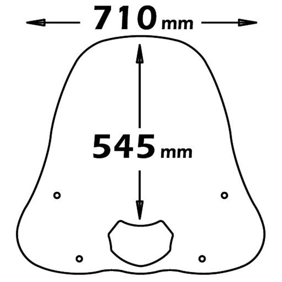 Isotta Classic Screen | Clear | Honda SH 125 / 150 years 2001>2004 -   Pyramid Motorcycle Accessories
