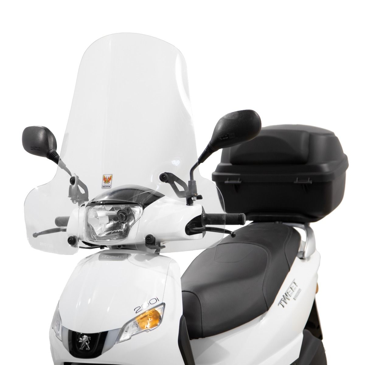 Isotta Classic Screen | Clear | Peugeot Tweet 200 2022> -   Pyramid Motorcycle Accessories