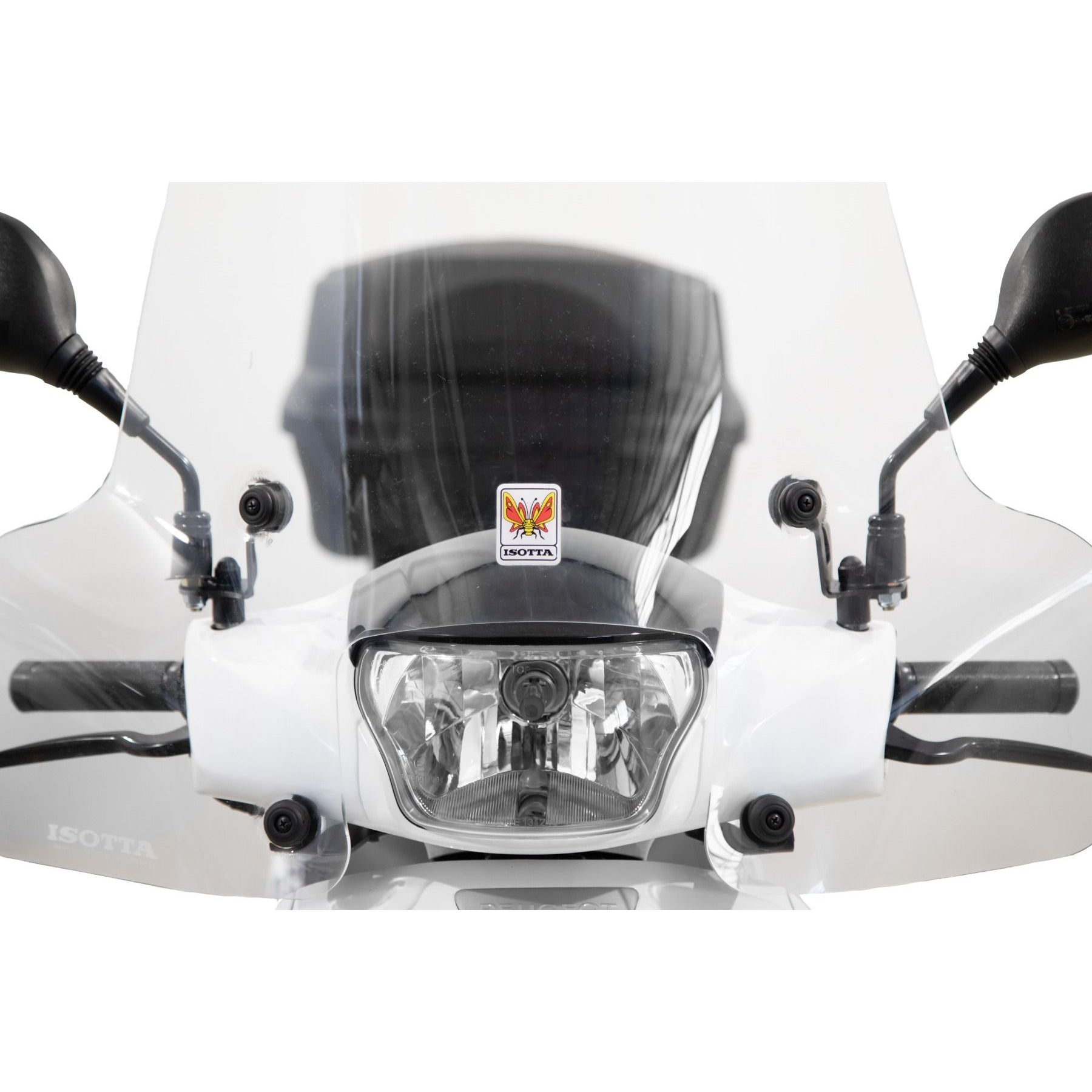 Isotta Classic Screen | Clear | Peugeot Tweet 200 2022> -   Pyramid Motorcycle Accessories