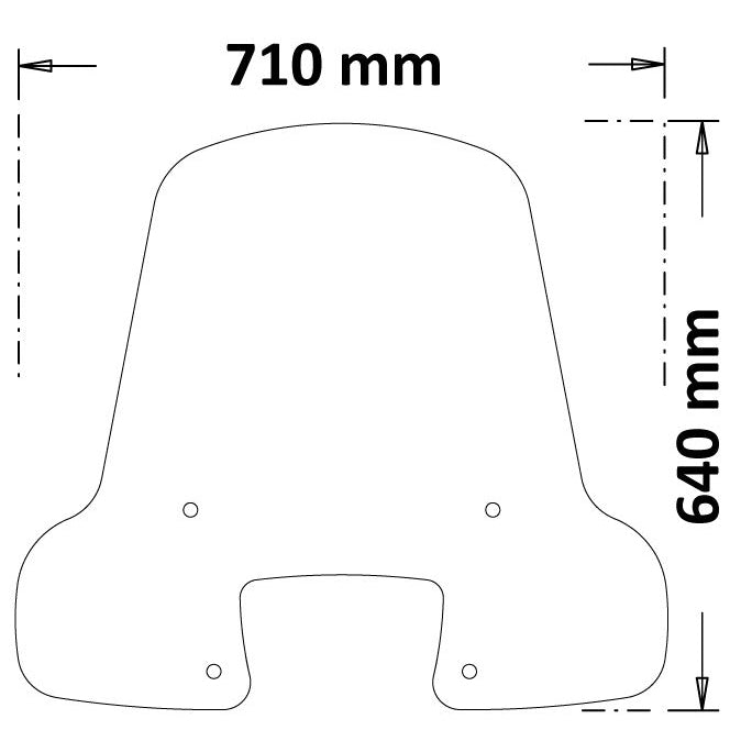 Isotta Classic Screen | Clear | Peugeot Tweet 200 2022> -   Pyramid Motorcycle Accessories