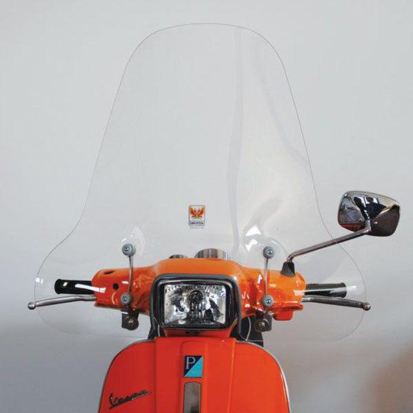 Isotta Classic Screen | Clear | Piaggio Vespa 50-125-150 S -   Pyramid Motorcycle Accessories