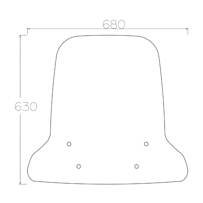Isotta Classic Screen | Clear | Sym MMBCU 2024 -   Pyramid Motorcycle Accessories