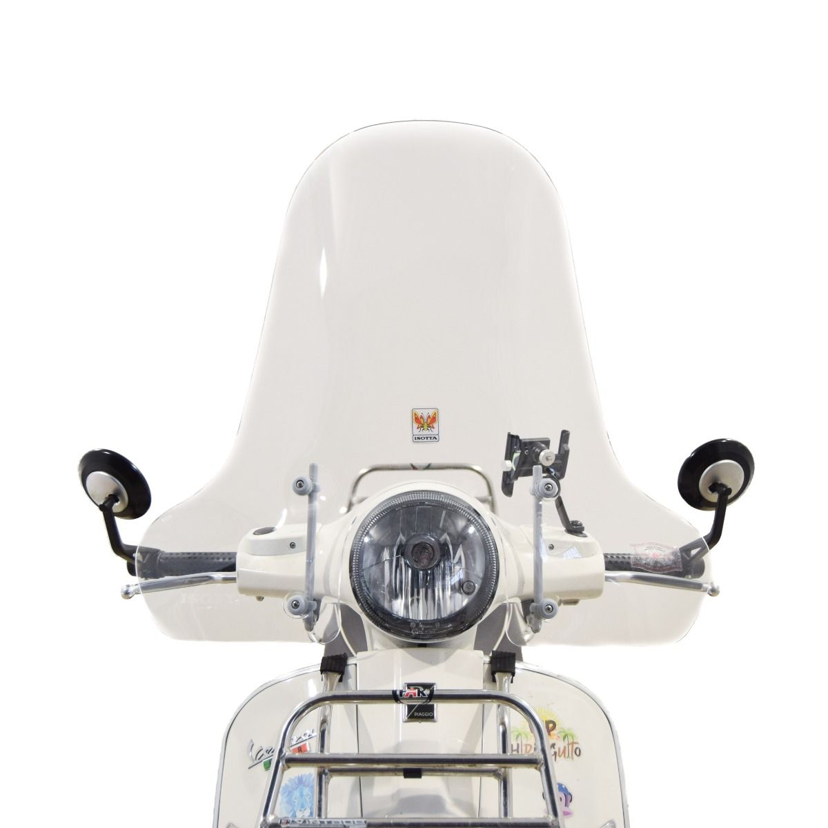 Isotta Classic Screen | Clear | Piaggio Vespa GT 125/200/250 2003-2012 300 GTS 2008 - 2021 -   Pyramid Motorcycle Accessories