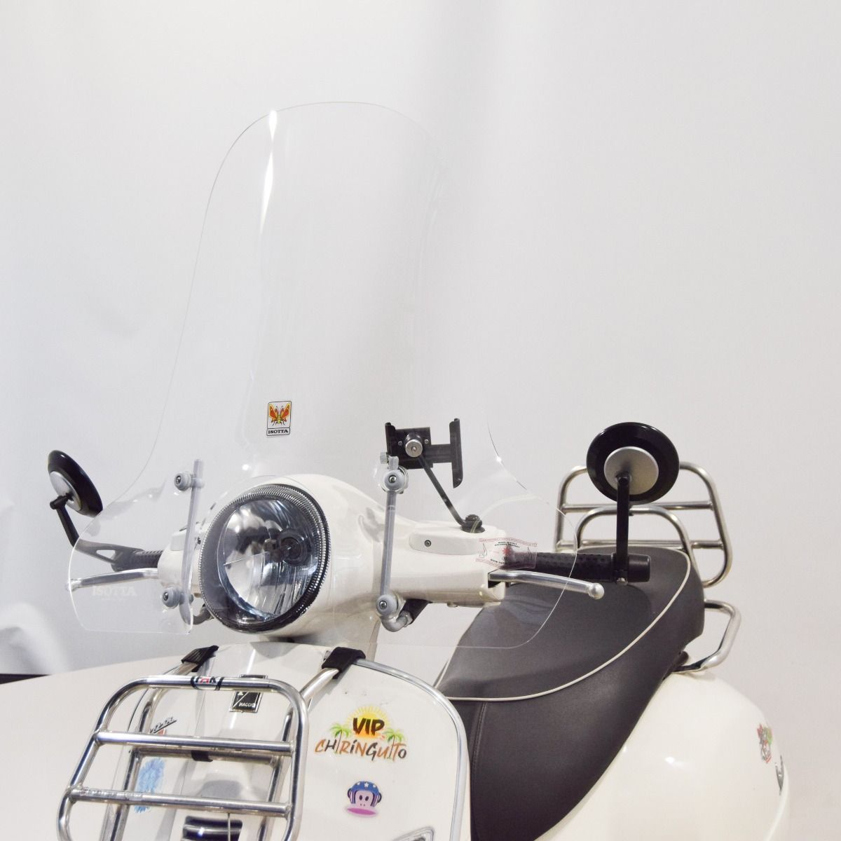 Isotta Classic Screen | Clear | Piaggio Vespa GT 125/200/250 2003-2012 300 GTS 2008 - 2021 -   Pyramid Motorcycle Accessories