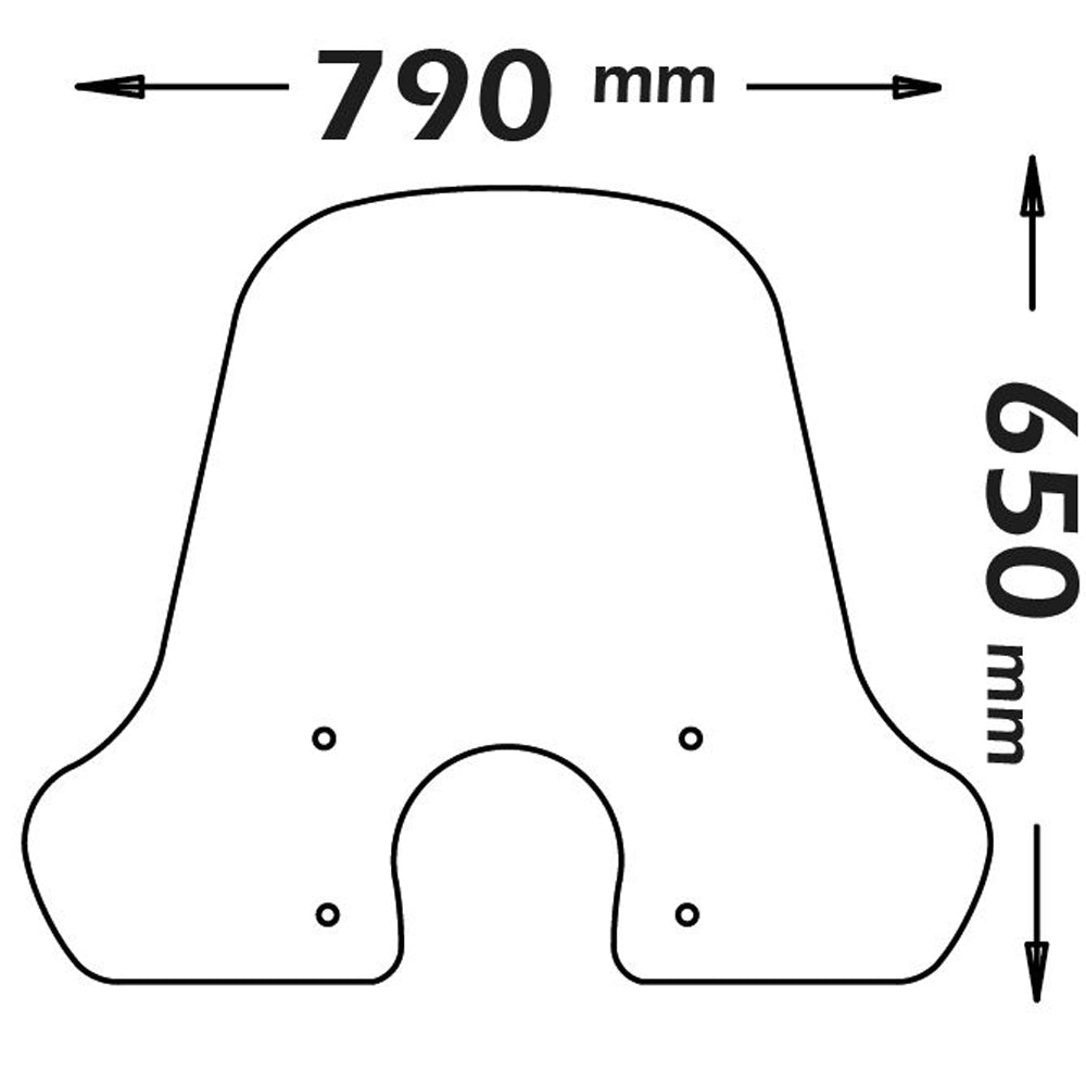 Isotta Classic Screen | Clear | Clear | Vespa 50-125-150 S -   Pyramid Motorcycle Accessories