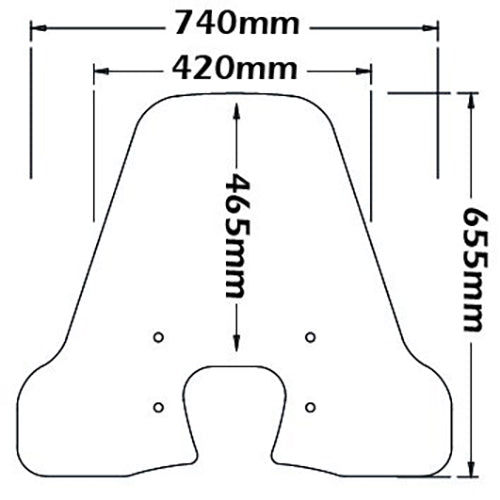 Isotta Classic Screen | Clear | Piaggio Medley 125-150 -   Pyramid Motorcycle Accessories