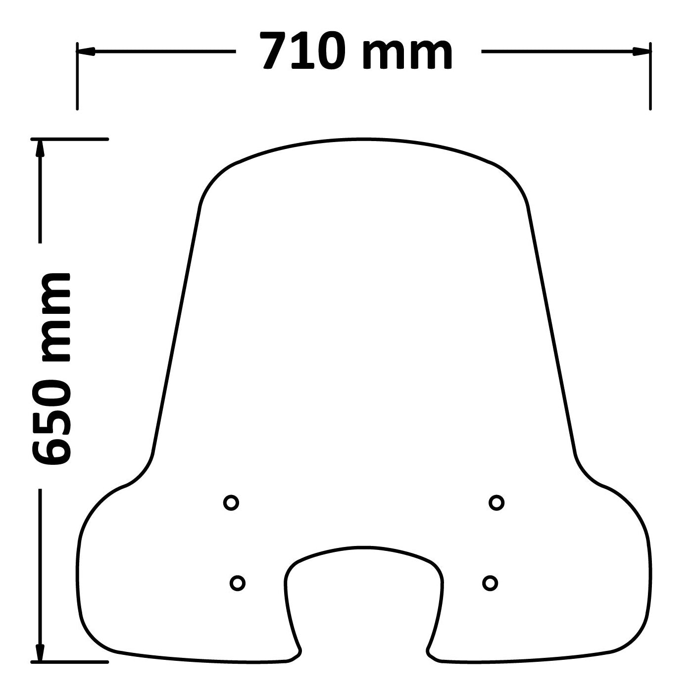 Isotta Classic Screen | Clear | Liberty 50-125-150 -   Pyramid Motorcycle Accessories