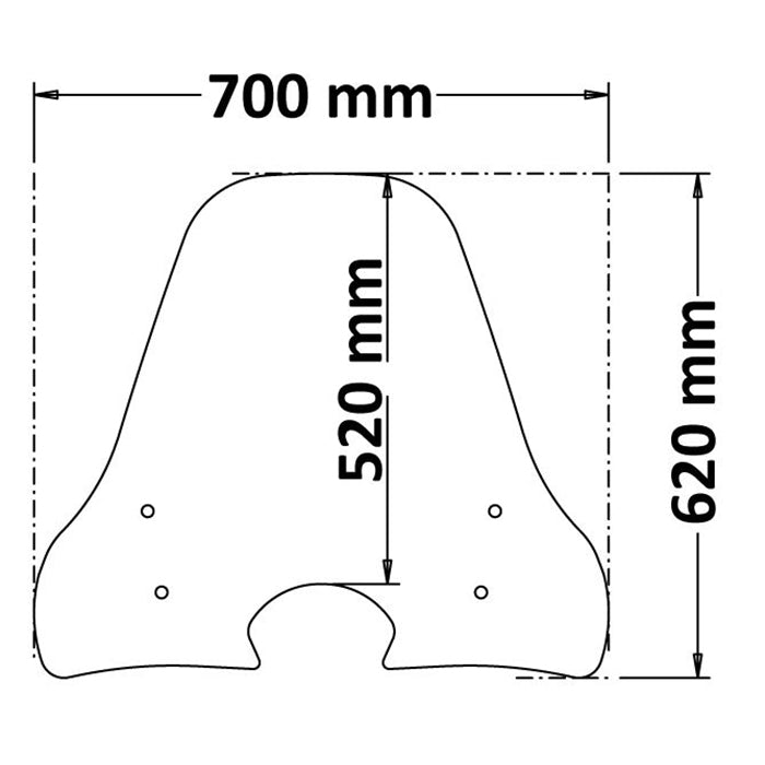 Isotta Classic Screen | Clear | Honda SH Mode 125 -   Pyramid Motorcycle Accessories