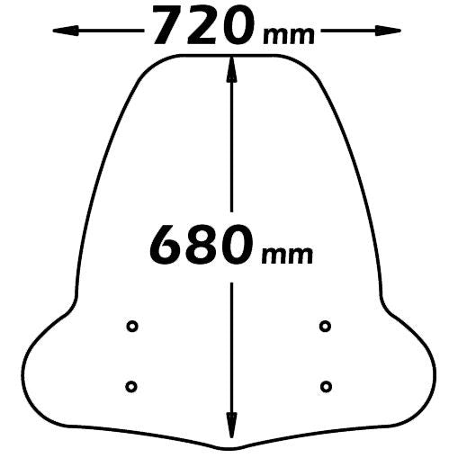 Isotta Medium Screen | Clear | Sportcity One 50-125 2008-2012 -   Pyramid Motorcycle Accessories