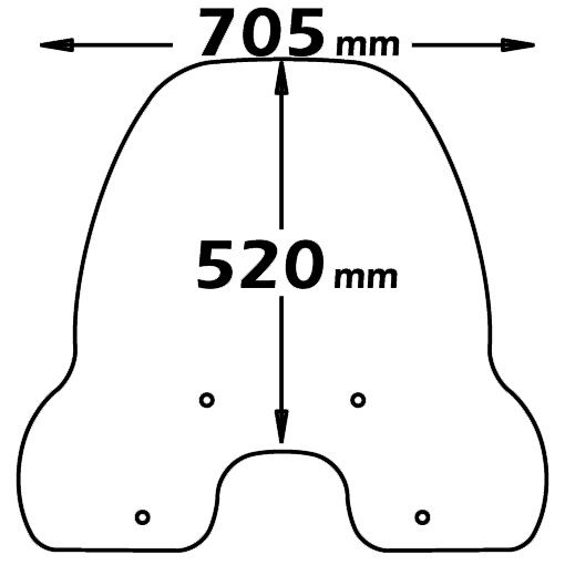 Isotta Medium Screen | Clear | Kymco People 250 2003 - 2005 / YUP 250 2002 - 2005 -   Pyramid Motorcycle Accessories