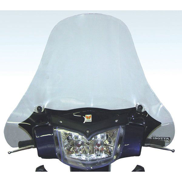 Isotta Medium Screen with Anti-Sun Refraction | Clear | Kymco People S 250 2006 - 2012 with Serigraphy Anti Solar Refraction -   Pyramid Motorcycle Accessories