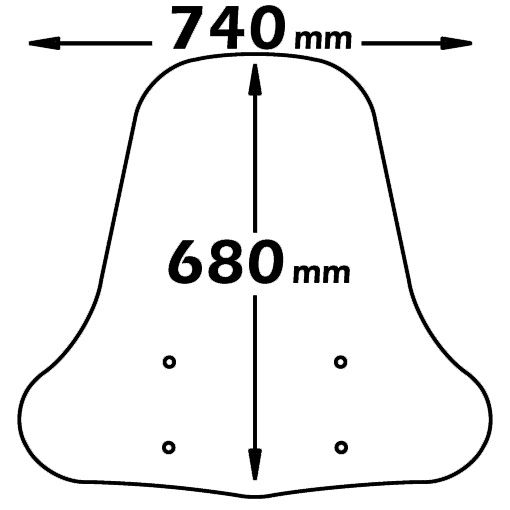 Isotta Medium Screen | Clear | Sym MIO 50/100/115 -   Pyramid Motorcycle Accessories