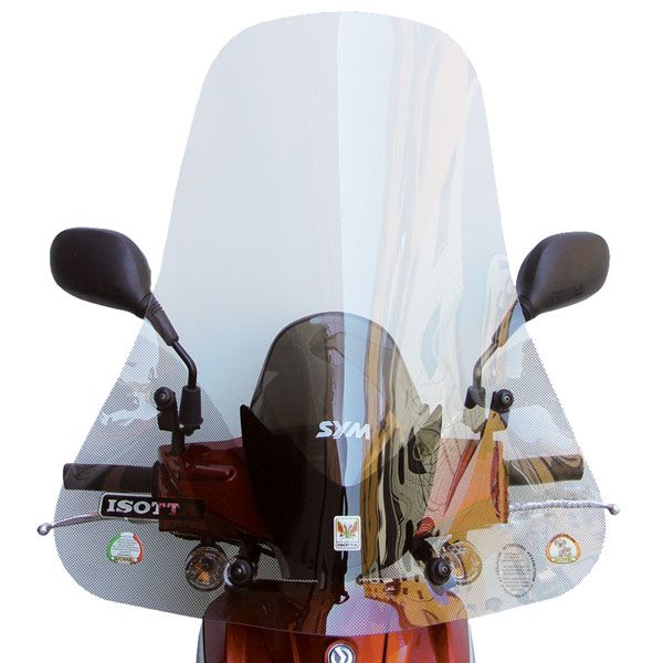 Isotta Medium Screen | Clear | Sym Simply 125 2008-2011- Simply 2 125 2014-2016 -   Pyramid Motorcycle Accessories