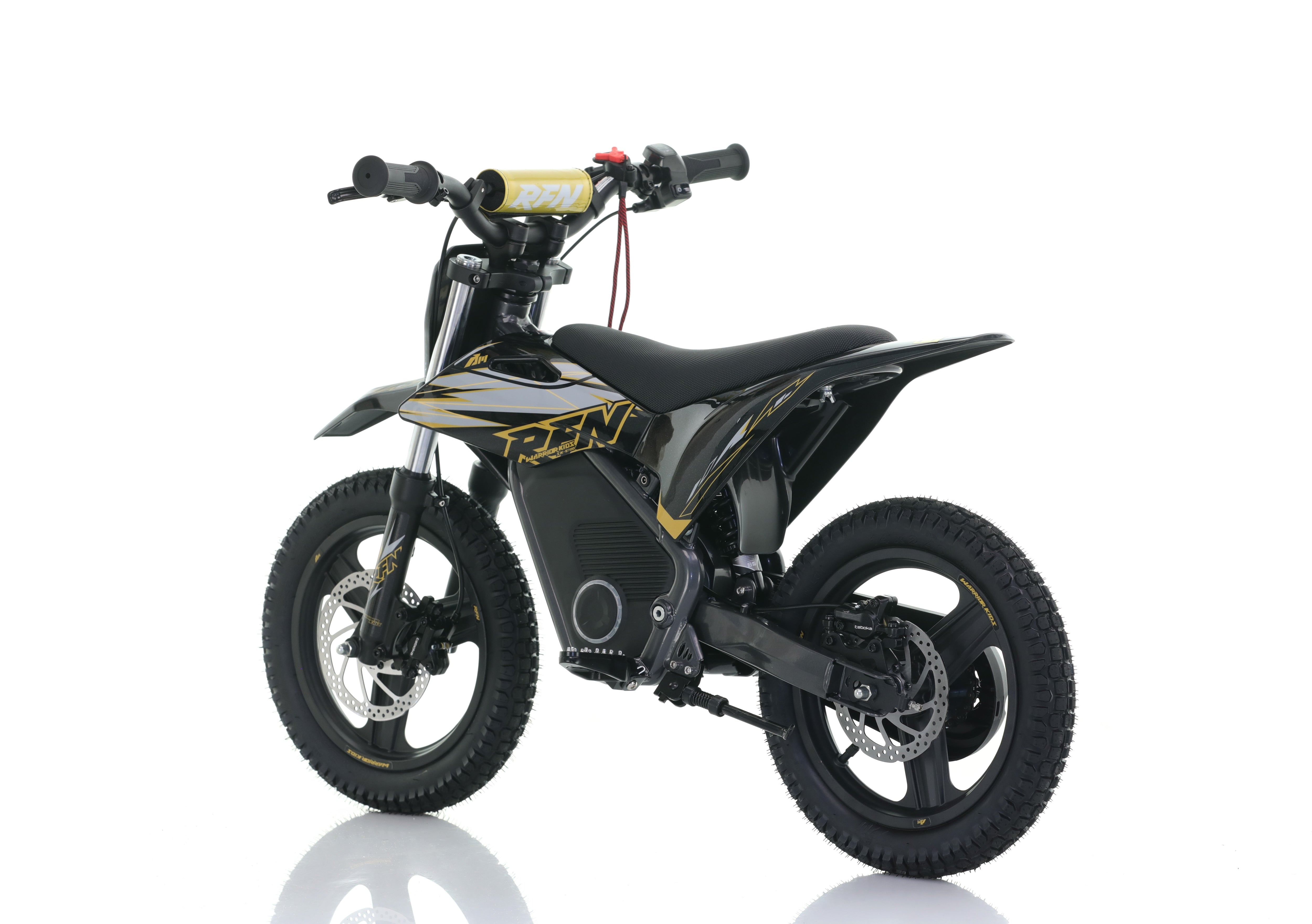RFN Warrior SX-E700 R 14-inch Kids Electric MX Bike | Black/Gold