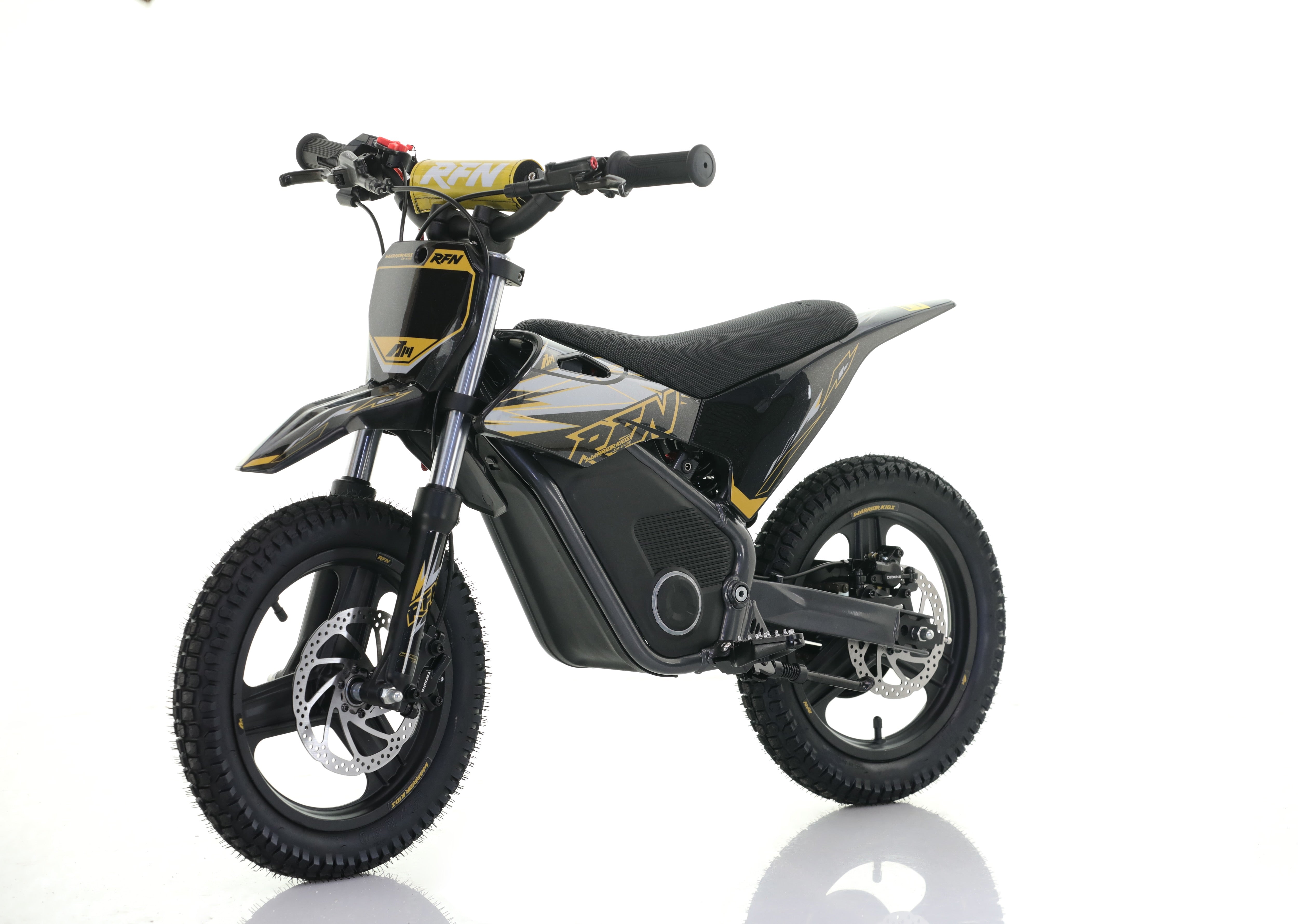 RFN Warrior SX-E700 R 14-inch Kids Electric MX Bike | Black/Gold