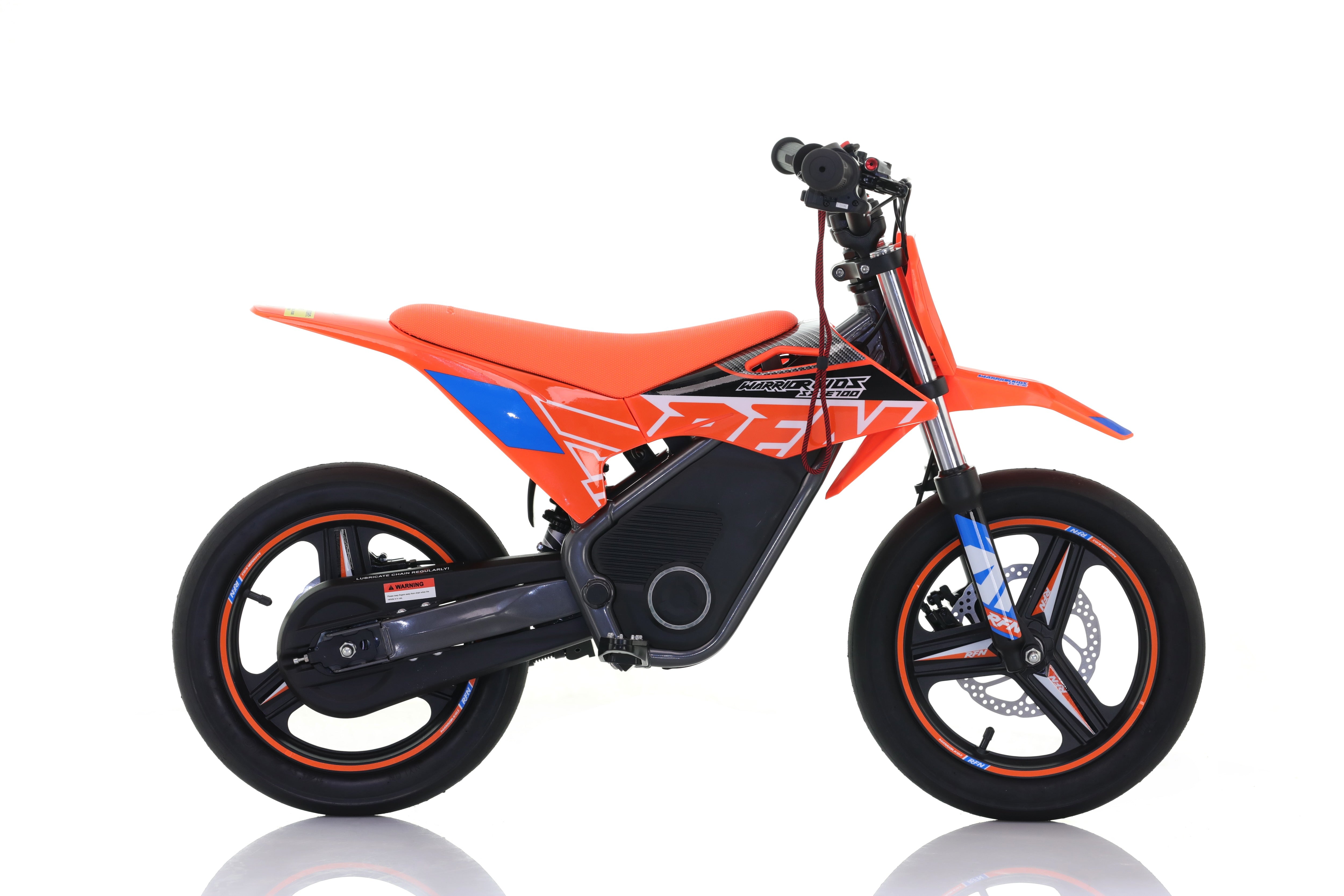 RFN Warrior SX-E700 R SM 14-inch Kids Electric Supermoto Bike | Orange
