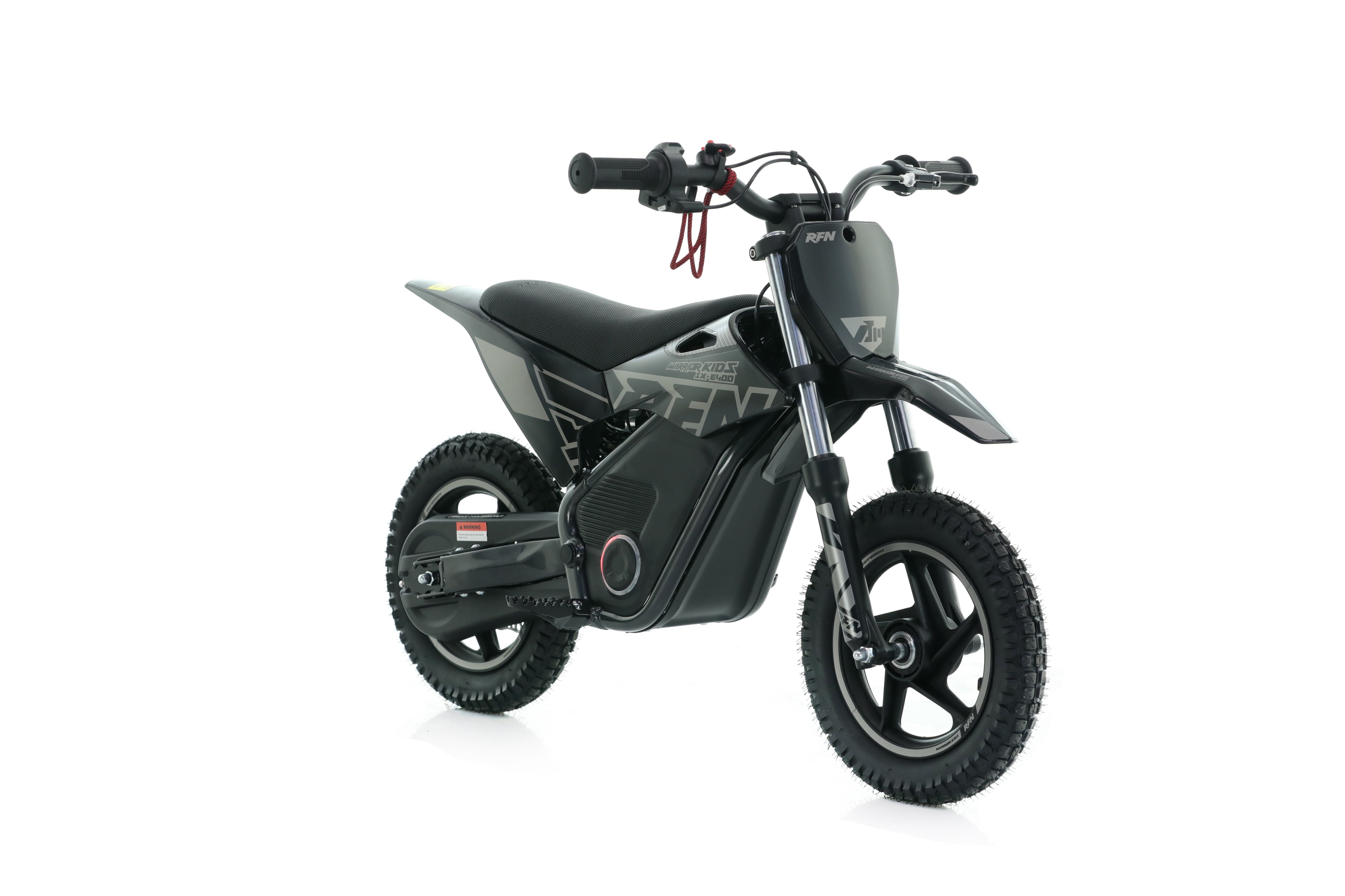 RFN Warrior SX-E400 12-inch Kids Electric MX Bike | Black/Grey