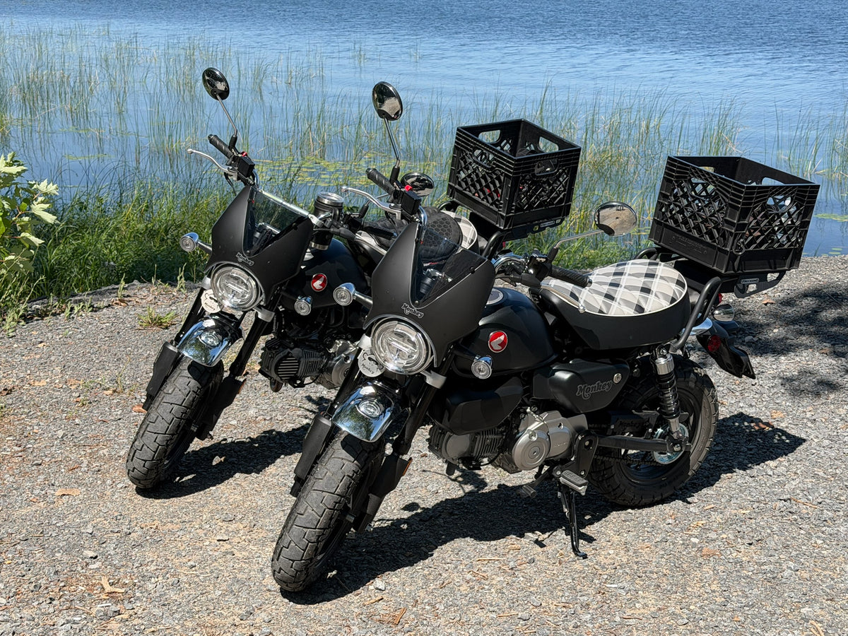 Pyramid Fly Screen | Matte Black | Honda Monkey 125 2018>Current -   Pyramid Motorcycle Accessories