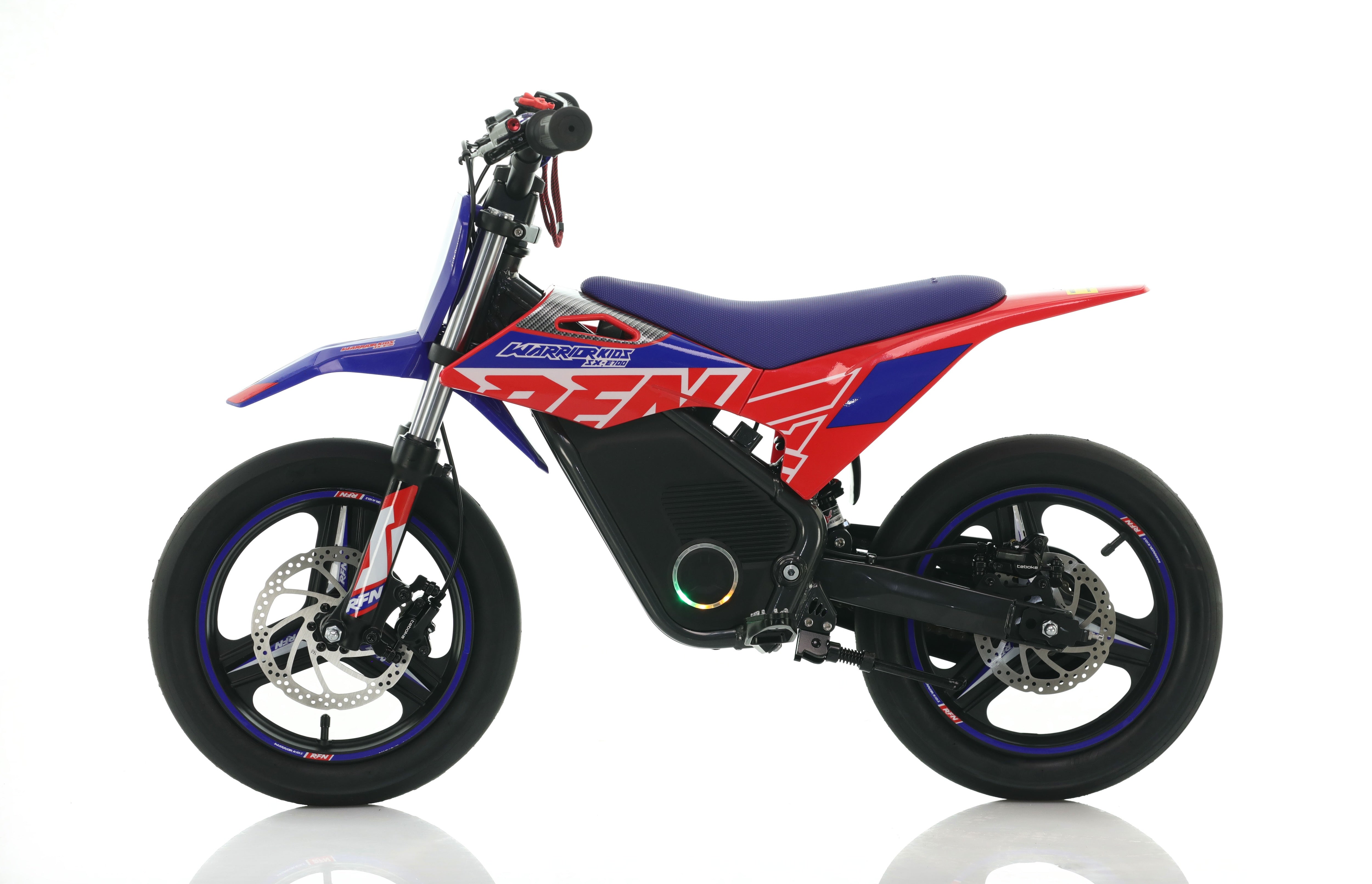 RFN Warrior SX-E700 R SM 14-inch Kids Electric Supermoto Bike | Blue/Red