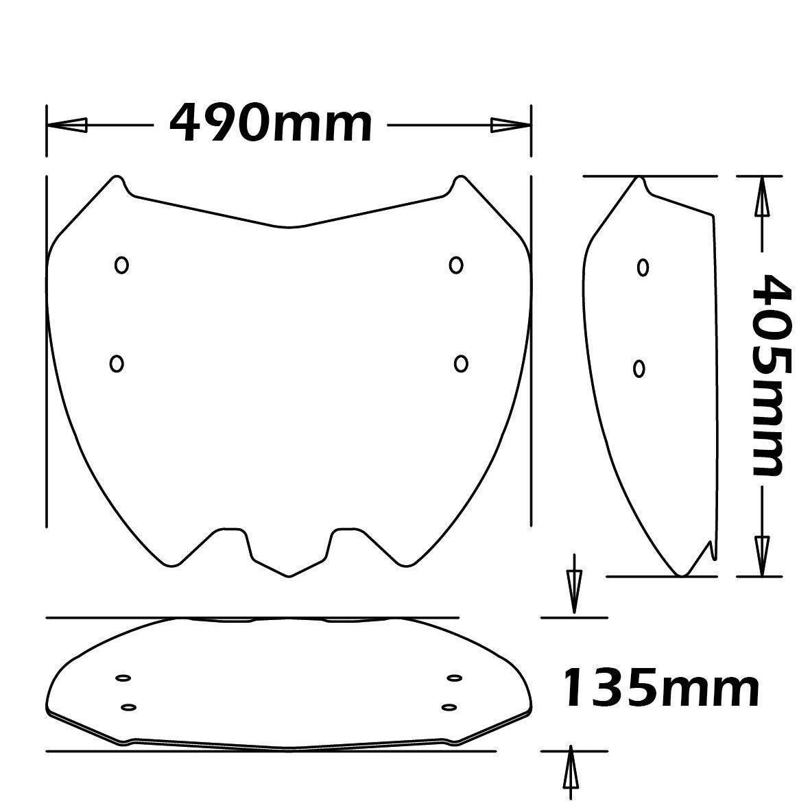 Isotta Sport Screen | Dark Smoke | Can Am Spyder F3 -   Pyramid Motorcycle Accessories