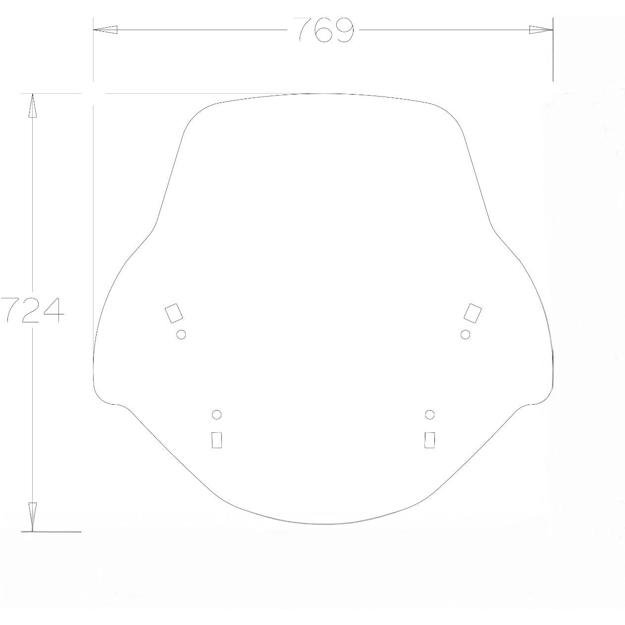 Isotta Maxi Windscreen | Clear | Can-am Spyder Rt -   Pyramid Motorcycle Accessories