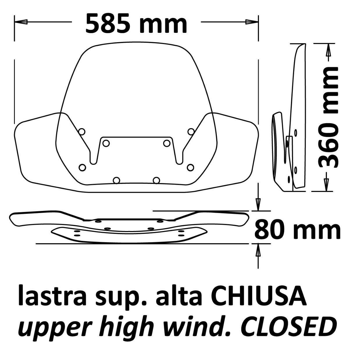 Isotta Height Adjustable Screen | Clear | Can Am Ryker 600/900/Rally>2019 -   Pyramid Motorcycle Accessories