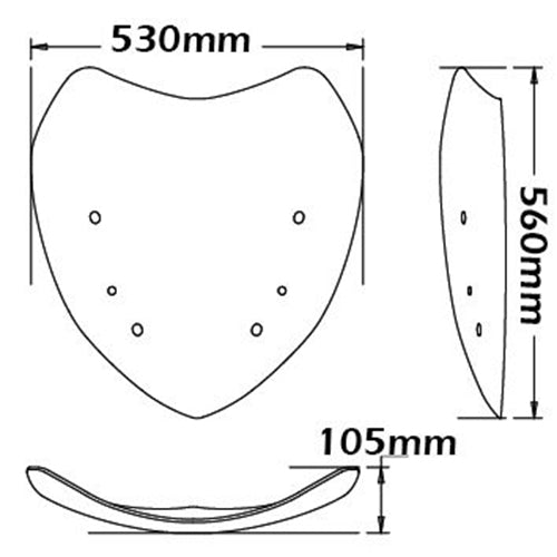 Isotta Medium Screen | Light Smoke | BMW R1200 RT 2010-06/2014 -   Pyramid Motorcycle Accessories
