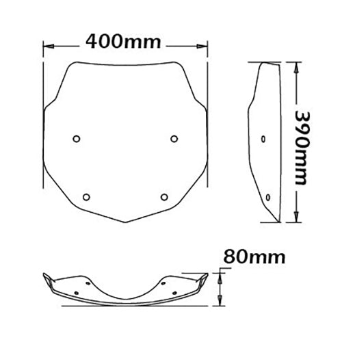 Isotta Medium Screen | BMW R 1200 GS - R 1250 GS 2013>2018 -   Pyramid Motorcycle Accessories