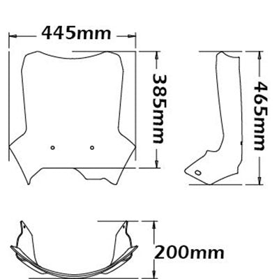 Isotta OEM Size Screen | BMW F 700 GS 2012>2018 -   Pyramid Motorcycle Accessories