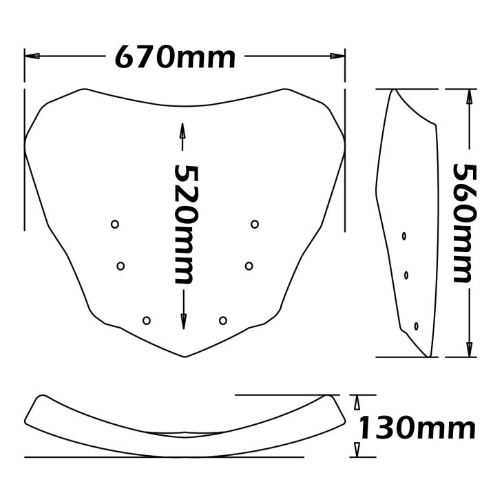 Isotta Medium Screen | BMW K 1600 Grand America 2017> -   Pyramid Motorcycle Accessories
