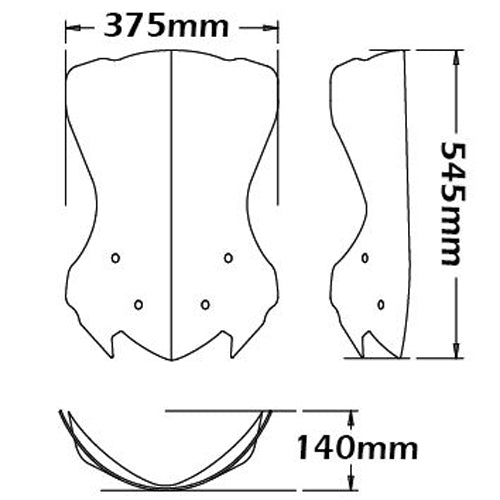 Isotta High Screen | Honda NC 700 X 2012>2015 - NC 750 2014>2015 -   Pyramid Motorcycle Accessories