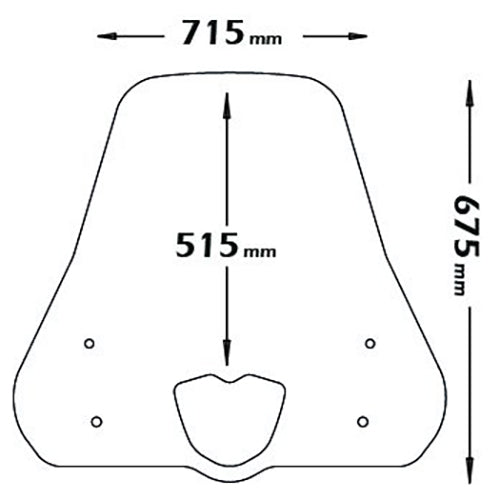 Isotta Medium Screen | Clear | Suzuki Address 110 2015-2017 -   Pyramid Motorcycle Accessories