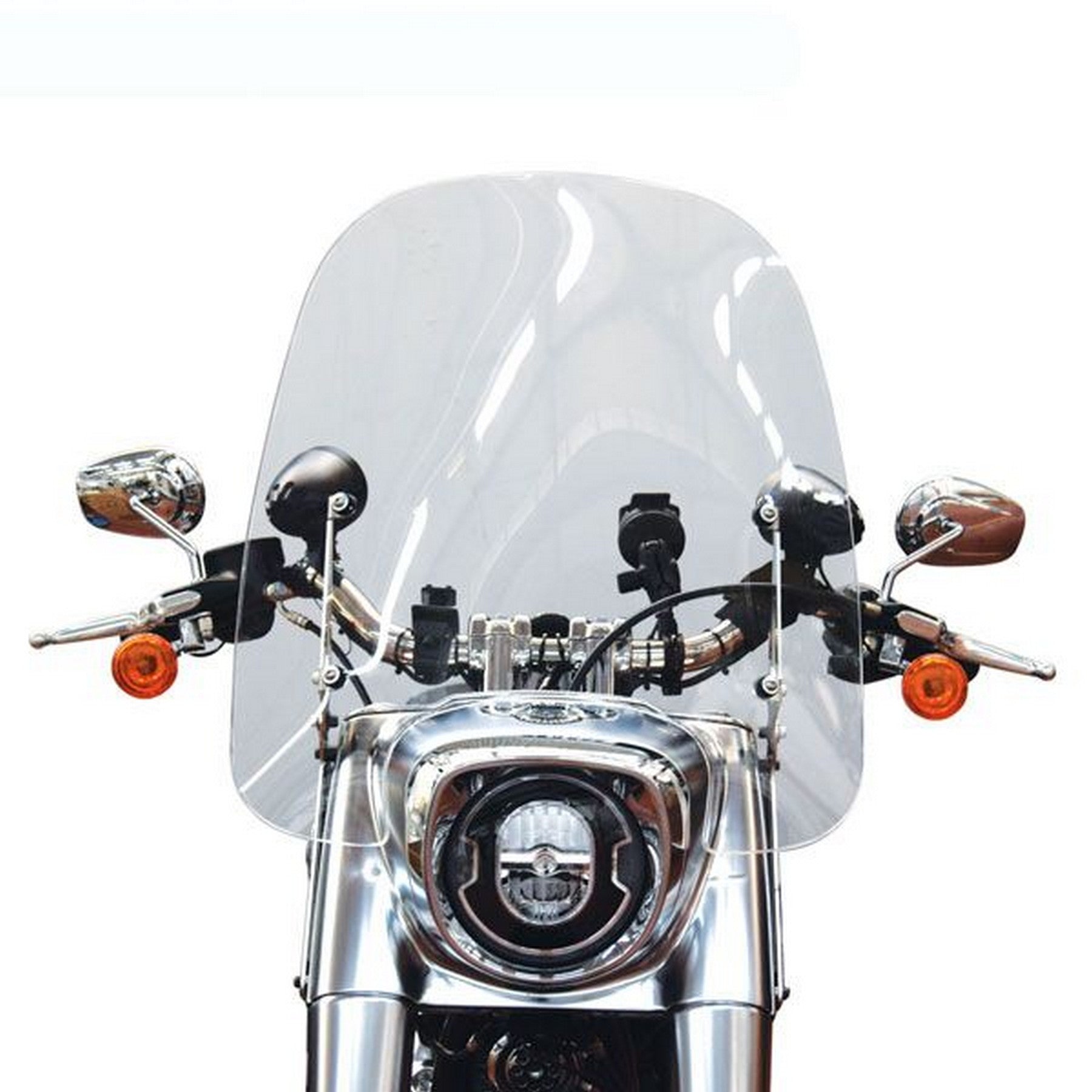 Isotta Medium Screen | Clear | Harley Davidson Fat Boy 2018> -   Pyramid Motorcycle Accessories