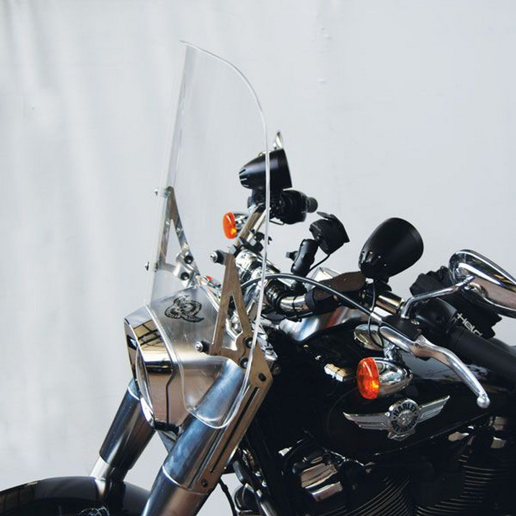 Isotta Medium Screen | Clear | Harley Davidson Fat Boy 2018> -   Pyramid Motorcycle Accessories