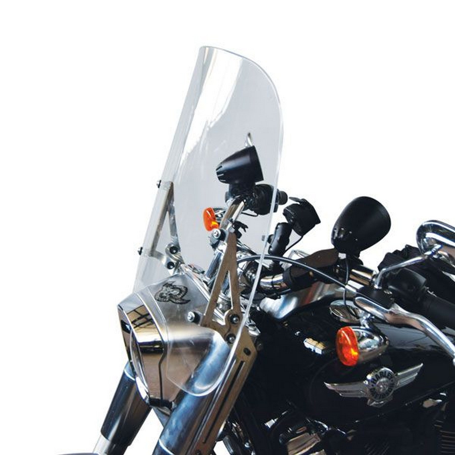 Isotta Medium Screen | Clear | Harley Davidson Fat Boy 2018> -   Pyramid Motorcycle Accessories