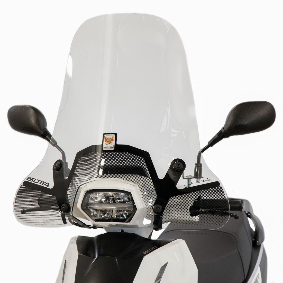 Isotta Medium Screen | Clear | Peugeot Tweet 200 2023-2014 -   Pyramid Motorcycle Accessories