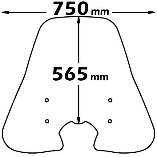 Isotta Medium Screen | Clear | Honda SH 300 2011 - 2014 -   Pyramid Motorcycle Accessories