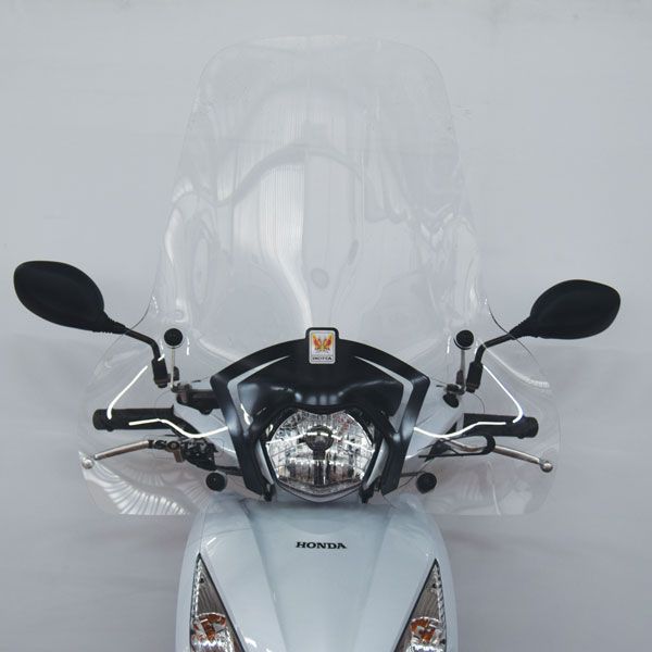 Isotta Medium Screen with Anti-Sun Refraction | Clear | Honda Vision 110 -   Pyramid Motorcycle Accessories