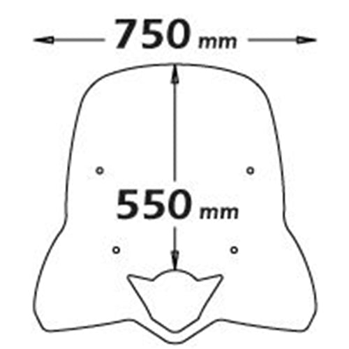 Isotta High Screen with Anti-Sun Refraction | Clear | Honda SH 125/150 06/2012 - 2016 -   Pyramid Motorcycle Accessories